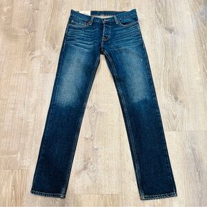 Hollister Men’s The Hollister Skinny Jeans blue denim Distressed Men's 30 x 32